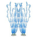 CAPASTEC 大型水槽用プラスチック植物、高い水槽用植物、魚のための大型プラスチック植物、デコレーション用魚の水槽用、高さ21.65インチ(青白、2個入り)