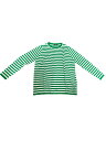 Allegra K レディース セーター 長袖 ドレッシー カジュアル ストライプ クルーネック プルオーバー トップス グリーン S
