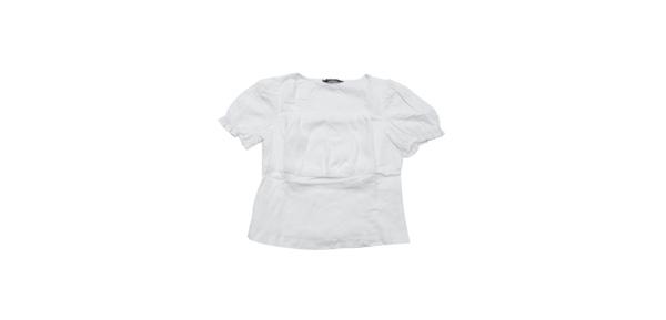 Allegra K レディース スクエアネック フリル 半袖 夏 カジュアル Tシャツ トップス 白い M