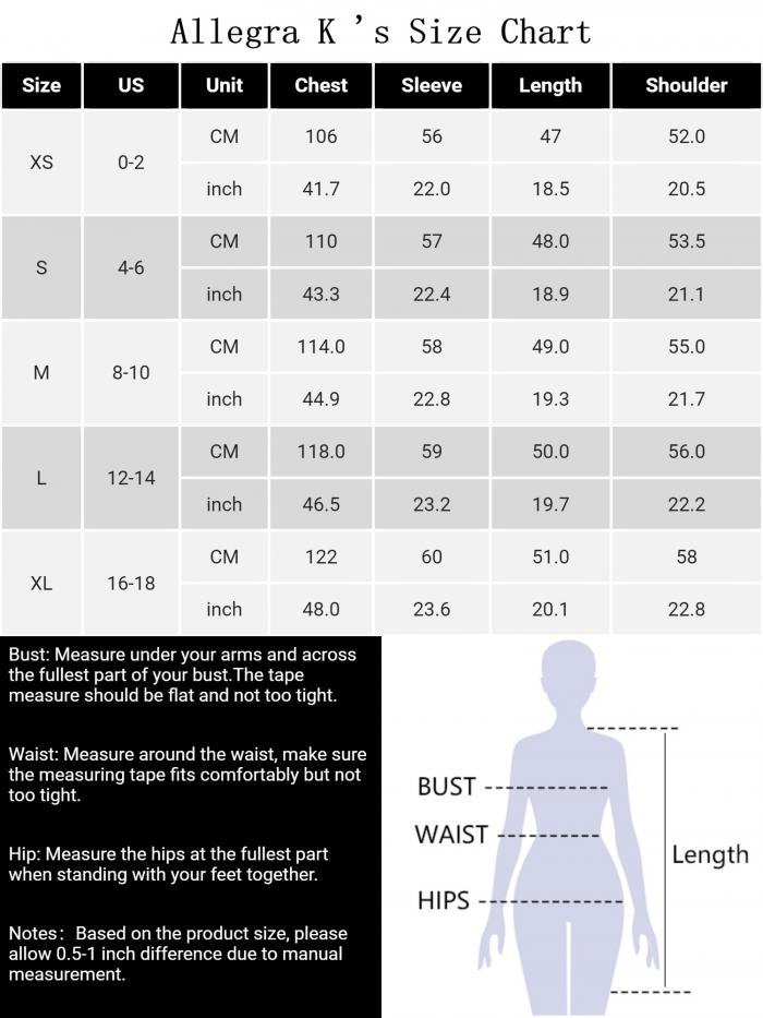 Allegra K レディース 冬用ボンバージャケット アウター バギー パッド入り クロップドコート レッド XL