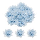 uxcell 12個のシフォンフラワー3"グレー人工クラフトフェイクフラワーDIYファブリックフラワーヘッド クラフト衣類 卒業ヘッドバンドフラワー ウェディングホームバースデーパーティー