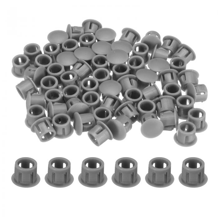 uxcell 100個のナイロンプラスチックホールプラグ 2/7"(8mm)丸ドリルねじ穴プラグカバー ノックアウト..