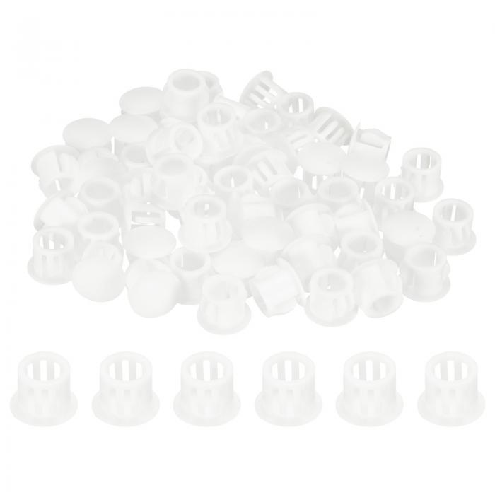 uxcell 100個のナイロンプラスチックホールプラグ 2/5"(10mm)丸ドリルねじ穴プラグカバー ノックアウト..