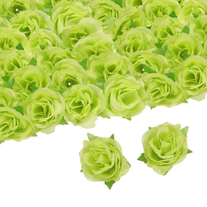 uxcell 100個の人工バラの花のヘッド 1.2