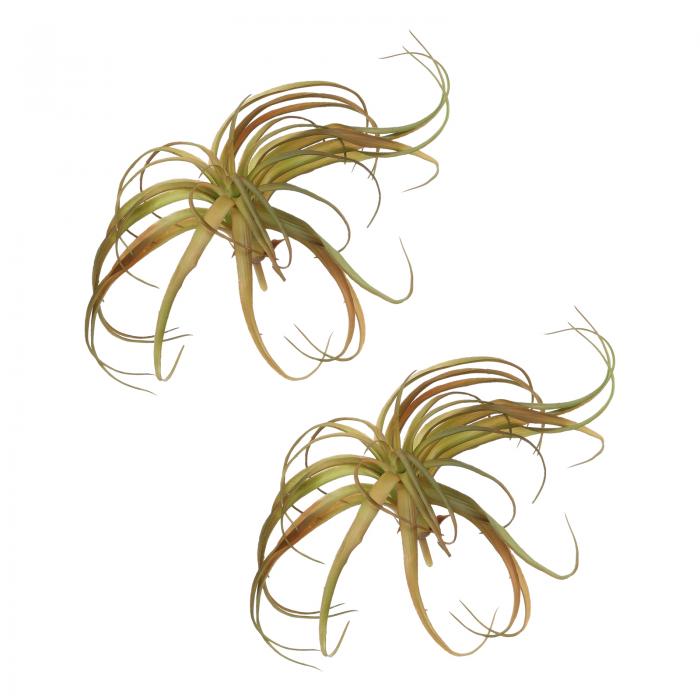 uxcell 人工多肉植物 フェイクパイナップルグラス 大きな人工多肉植物 鉢植えなし 本物のような手触り DIY ホーム ウェディング ガーデン オフィ ス 屋外 装飾用 20 cm 緑/レッド茶色 2個