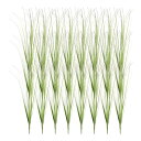 uxcell 24個の人工芝植物 18.5"のプラスチック製偽の小麦草の緑の茂み 屋外用人工茂み 家庭用庭先の装飾用の偽の茂み 赤色