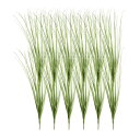 uxcell 12個の人工芝植物 20.5"のプラスチック製偽の小麦草の緑の茂み 屋外用人工茂み 家庭用庭先の装飾用の偽の茂み 緑