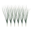 uxcell 6個の人工芝植物 20.5"のプラスチック製偽の小麦草の緑の茂み 屋外用人工茂み 家庭用庭園フロントデコレーション ダーク緑