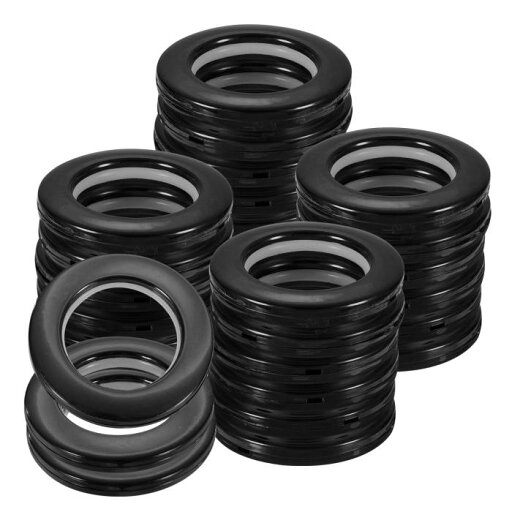uxcell 50個のカーテングロメット 1-5/7"(42 mm)IDウィンドウカーテンパネルアイレットリング ローノイズスライディングローマンカーテンハードウェアクリップリング ウィンドウバスルームベッドルームカーテンロッド用 黒 uxcell 50個のカーテングロメット 1-5/7"(42 mm)IDウィンドウカーテンパネルアイレットリング ローノイズスライディングローマンカーテンハードウェアクリップリング ウィンドウバスルームベッドルームカーテンロッド用 黒