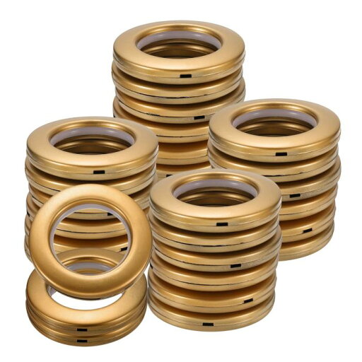 uxcell 50個のカーテングロメット 1-5/7"(42 mm)IDウィンドウカーテンパネルアイレットリング ローノイズスライディングローマンカーテンハードウェアクリップリング ウィンドウバスルームベッドルームカーテンロッド用 サンド金色 uxcell 50個のカーテングロメット 1-5/7"(42 mm)IDウィンドウカーテンパネルアイレットリング ローノイズスライディングローマンカーテンハードウェアクリップリング ウィンドウバスルームベッドルームカーテンロッド用 サンド金色