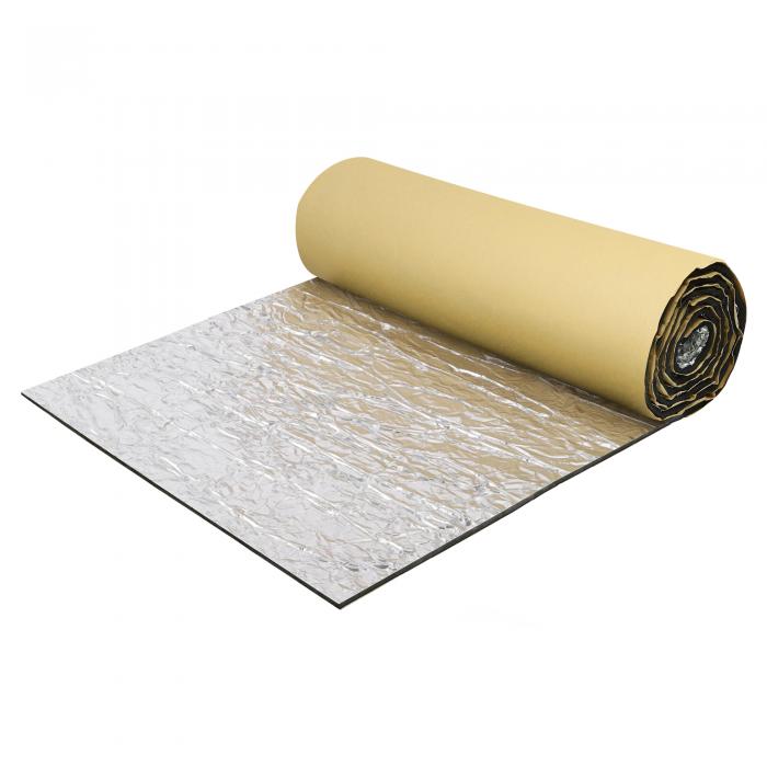 X AUTOHAUX 394mil 10mm 10.76sqft カーサウンドデッドニングマット アルミヒートシールド素材 フード フェンダー ボートエンジンカバー用 78.74