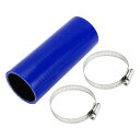 X AUTOHAUX 内径51mm 長さ150mm 0度 ストレート ブラックブルー車用シリコンホース ホースバンド付き 耐圧力 耐久 耐熱ホース 耐寒 インテ...