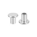 uxcell 50個 セミチューブ ラリベット 3 mm x 4mm アルミニウム製ラウンドフラットヘッドセミチューブ ラリベット金属スタッドリベット 産業家庭...