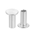 uxcell 50個 セミチューブリベット 5mm x 12mm アルミニウム製ラウンドフラットヘッドセミチューブリベット金属スタッドリベット 産業家庭用修理用...