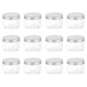 uxcell 12個のアルミ製ティン缶 中空のふた付き 4oz/120ml 中空のふた付きコンテナ 収納