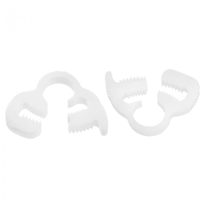 uxcell 調節可能なダブルスナップグリッ プ ホースクランプ プラスチック 調節可能 複数のラチ ...