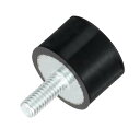 uxcell M4スレッドラバーマウント 振動アイソレータ スタッド付き円筒形ショックアブソーバー 15 x 10mm
