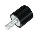 uxcell M5スレッドラバーマウント 振動アイソレータ スタッド付き円筒形ショックアブソーバー 15 x 15mm