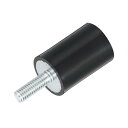 uxcell M6スレッドラバーマウント 振動アイソレータ スタッド付き円筒形ショックアブソーバー 20 x 30mm
