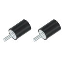 uxcell M6スレッドラバーマウント 振動アイソレータ スタッド付き円筒形ショックアブソーバー 20 x 30mm 2個