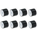uxcell 8個40 x 30mm M8スレッド女性用ラバーマウント 振動アイソレータ アンチ振動パッドフラットサイレントブロックベースブロック