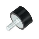uxcell M4スレッドラバーマウント 振動アイソレータ スタッド付き円筒形ショックアブソーバー 15 x 8mm
