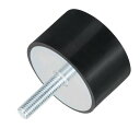 uxcell M10スレッドラバーマウント 振動アイソレータ スタッド付き円筒形ショックアブソーバー 60 x 35mm
