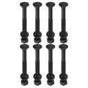 uxcell キャリッジボルトキット 丸頭角首ネジ キャリッジボルトネジセット ワッシャーとナット付き 炭素鋼黒色酸化物 固定用アクセサリー用 M10 x 95...