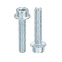 uxcell M6x30mm 六角ソケットヘッドキャップボルト 10個 カーボン鋼製フランジボルト フルスレッドねじ マシンネジ 機械 家庭用修理 取り付け用