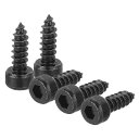 uxcell M4六角ソケットヘッドキャップ自己攻略ねじ 150個 M4x12mm 304ステンレス鋼 六角ソケットヘッドタッピングねじ 六角ドライブ 自己攻略...
