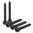 uxcell M4六角ソケットヘッドキャップ自己攻略ねじ 60個 M4x30mm 304ステンレス鋼 六角ソケットヘッドタッピングねじ 六角ドライブ 自己攻略点...