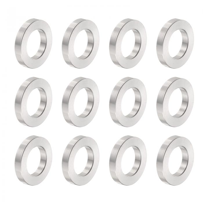 uxcell 12個 アルミスペーサー 12mmボア x 20mm OD x 4mm長ねじブッシング ラウンドメタルスペーサー M..