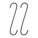 uxcell 2個のロングSフック8