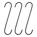 uxcell 3個のロングSフック8