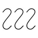 uxcell 3個の長いSフック4