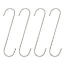 uxcell 4個のロングSフック8