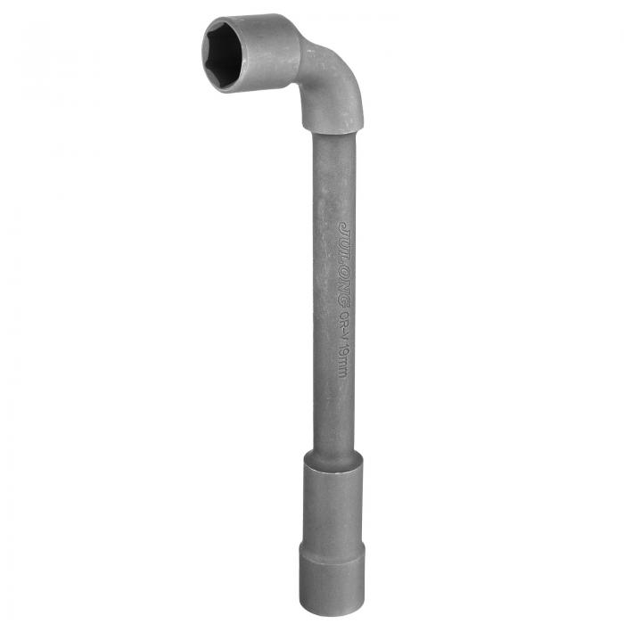 uxcell L字型角度ソケットスパナー19mm CR-V ダブルエンド メトリックヘックス 6ポイ ント チューブ状ソケットレンチ 一般修理 パイプライン 自転車車両のメンテナンス用