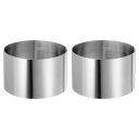 uxcell 2個セットの丸いケーキリング 3.14 x 2