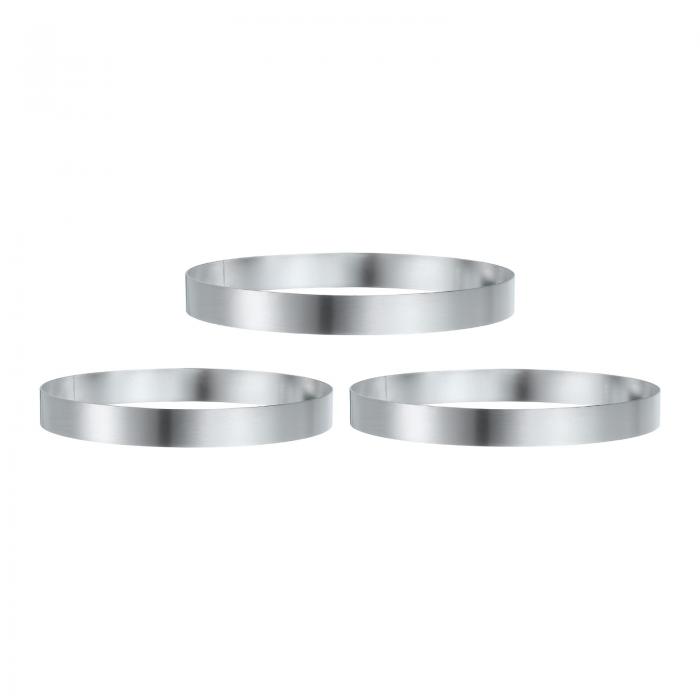 uxcell ラウンドケーキリング 5.9/6.3/6.69" シームレスステンレス鋼ペストリームースデザートリング ..