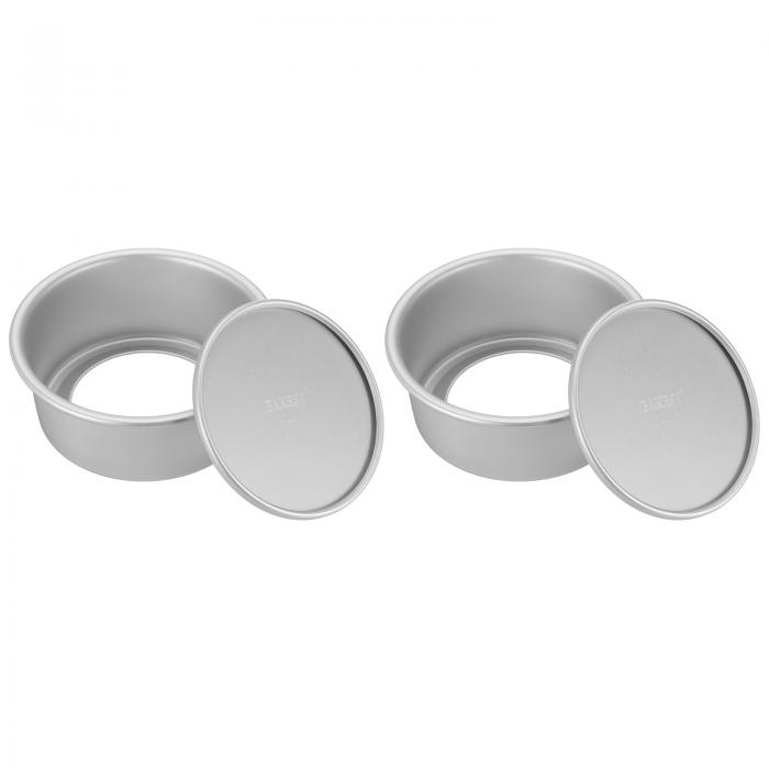 uxcell 取り外し可能な底付き丸型ケーキ型 4