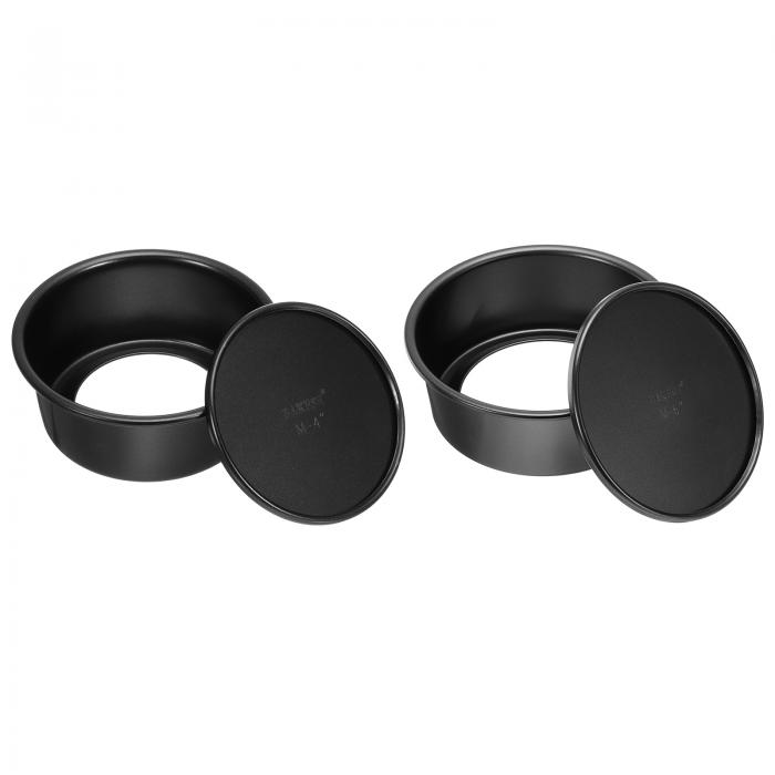 uxcell 取り外し可能な底付き丸型ケーキ型 4