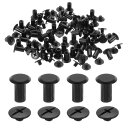 uxcell 50セット m5×9mm シカゴスクリューメタルクロスヘッドバインディングスクリューポストネイルリベットスタッドスクリューリベット DIYレザーベ...