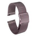 uxcell 22mm クイックリリース メタル時計バンド ステンレススチールメッシュ時計バンド 調節可能な折りたたみク ラスプ 交換バンド 男性 女性用 コー...