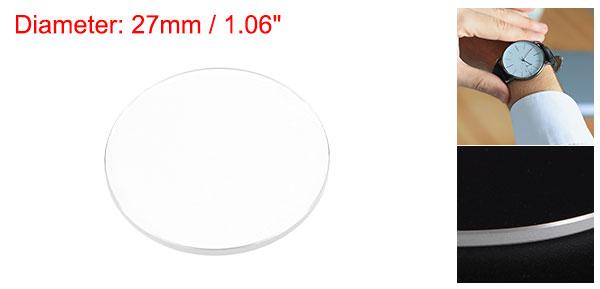 uxcell ウォッチ水晶ガラスレン27mm Dia 1.5mm厚フラットラウンドクリアサファイアグラスウォッチフェイス水晶レンズ交換用ウォッチメーカー修理
