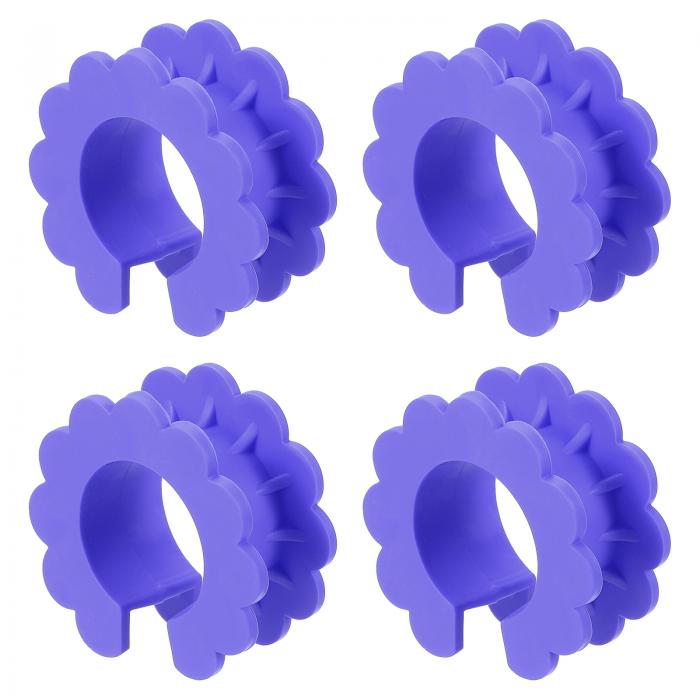 uxcell 洋服ハンガー防風固定フック シリコン 外れ防止 防風ハンガーリングフック 落下防止コートハンガー固定バックル 屋外屋内用 パープル 4個