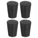 uxcell 4個のソリッドラバーストッパー テーパードラボシールチューブストッパープラグ テストチューブフラスコガラス容器産業および研究所用 19x14x25...