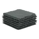 uxcell スレートドリンクコースター 6 PCS 4 x 4