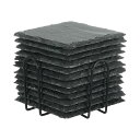 uxcell スレートドリンクコースター 12 PCS 4 x 4