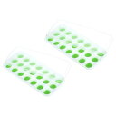 uxcell 取り外し可能な蓋付きのアイスキューブトレイ2個セット プラスチック製 アイスキューブ型 簡単に取り出せる 重ねて収納可能で再利用可能 ミキソロジー...