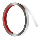 uxcell ウォールトリムモールディング 16.4フィートx0.59" ステンレススチール製ピール&スティック自己接着トリム メタライズドミラー ような仕上げ ストリップボーダーエッジフレームトリム ホームDIY装飾用 シルバー